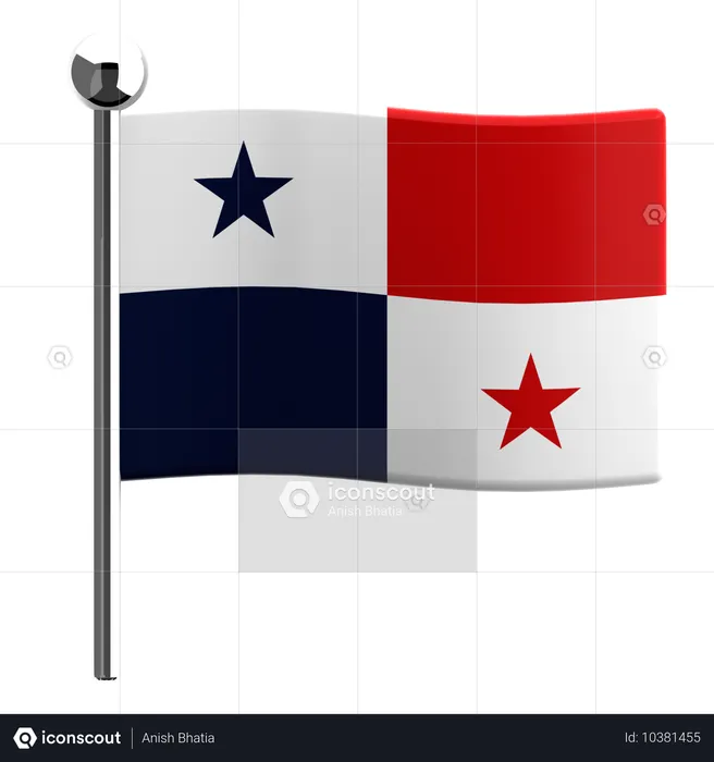 Panama Flag 3D Icon