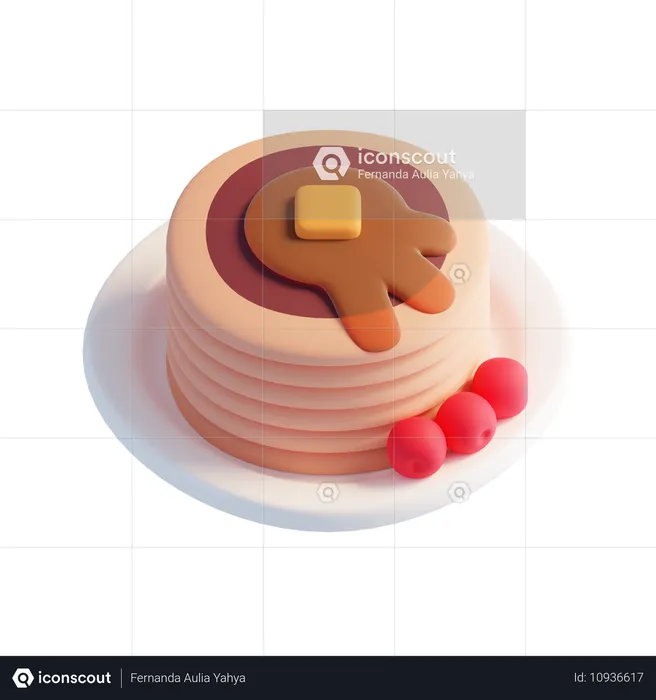 パンケーキ  3D Icon