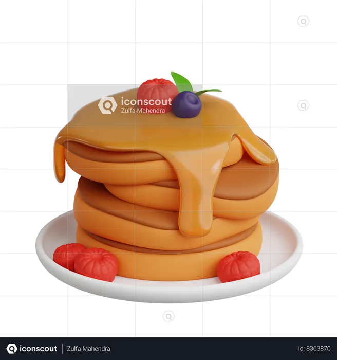 Pancake  3D Icon