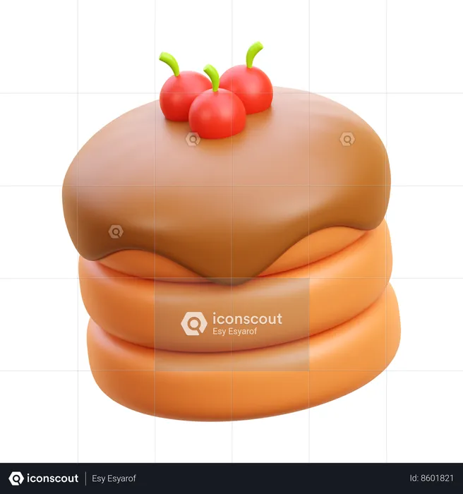 Pancake  3D Icon