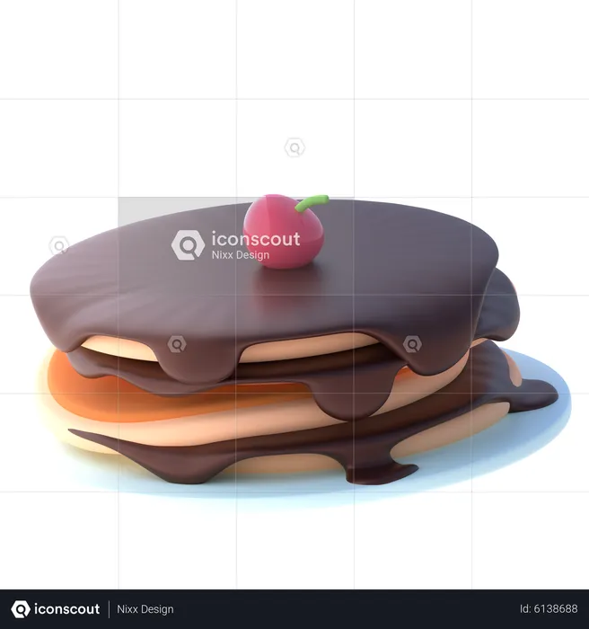 Pancake  3D Icon