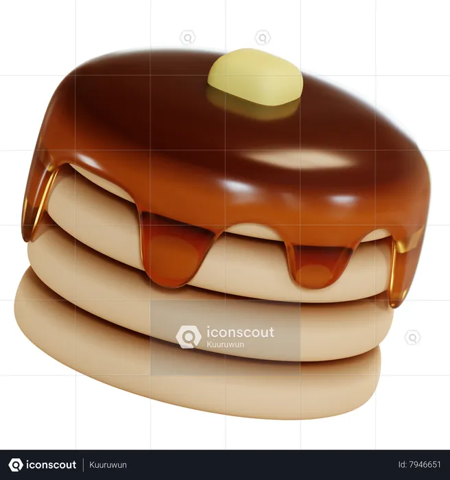 Pancake  3D Icon