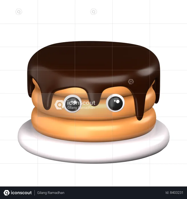 Pancake Emoji 3D Icon