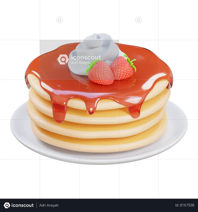 Pancake  3D Icon