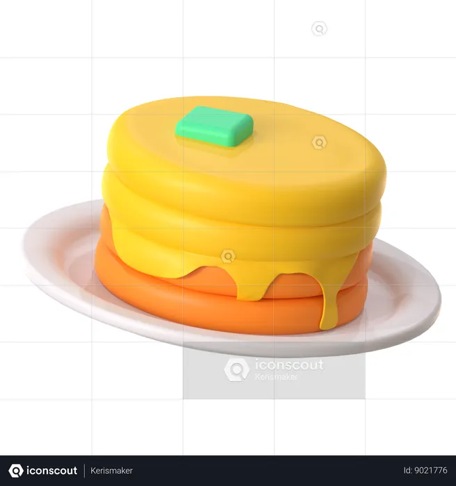 Pancake  3D Icon