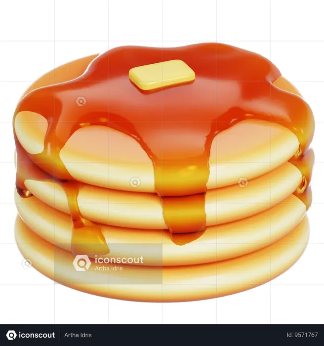 Pancake  3D Icon