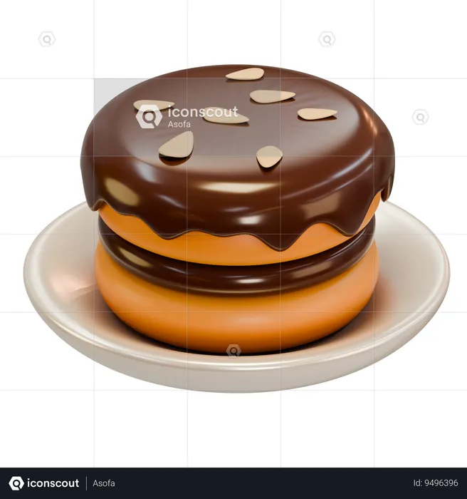 Pancake with chocolate  3D Icon