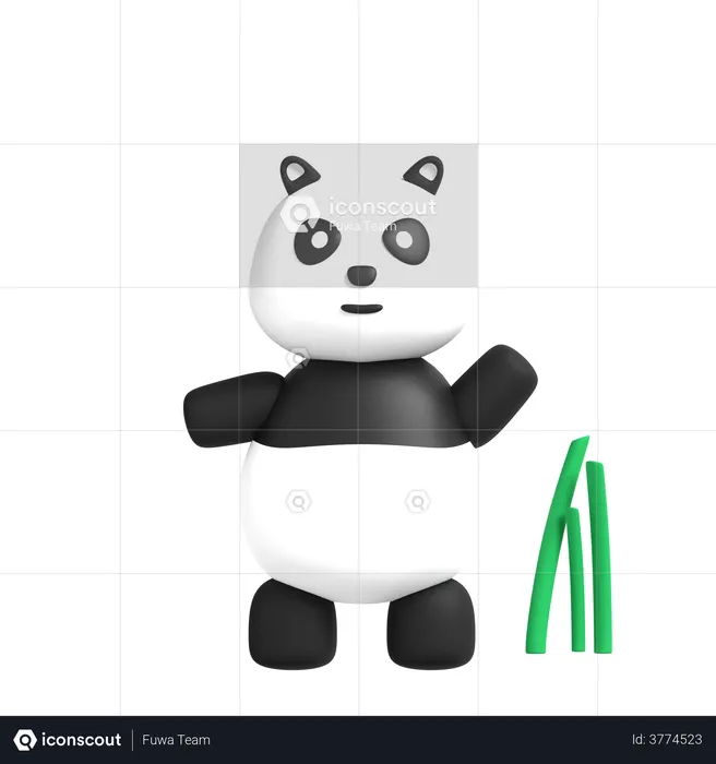 Panda  3D Illustration