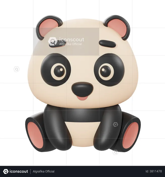 Panda  3D Illustration