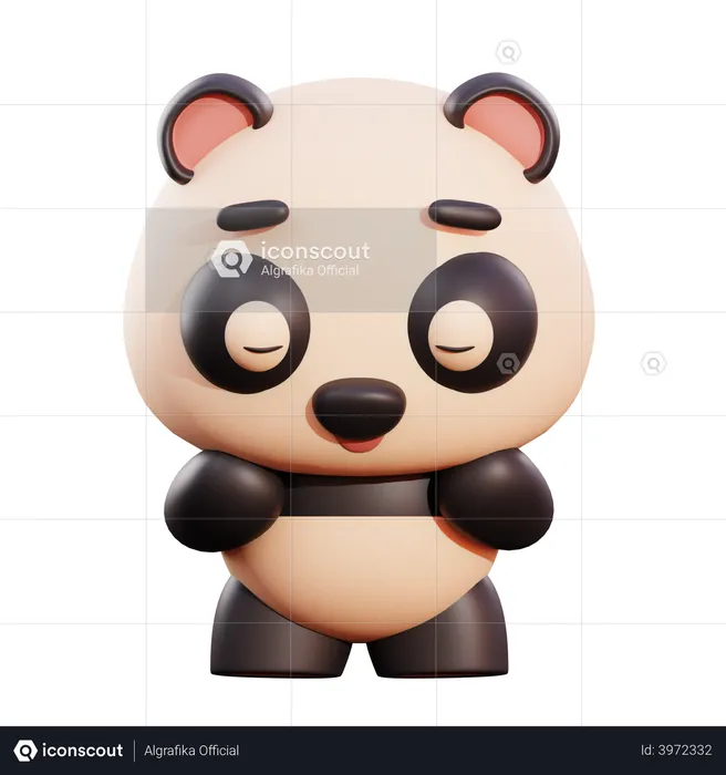Premium Panda 3D Illustration download in PNG, OBJ or Blend format