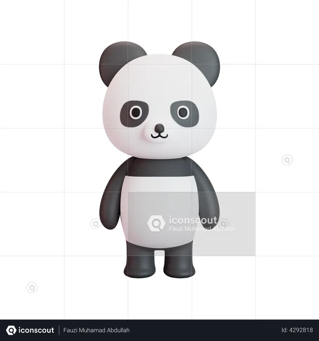 Panda Emoji 3D Illustration
