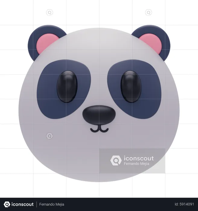 Panda Emoji 3D Icon