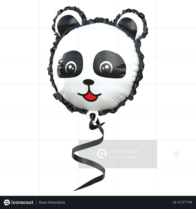 Panda-Ballon  3D Icon