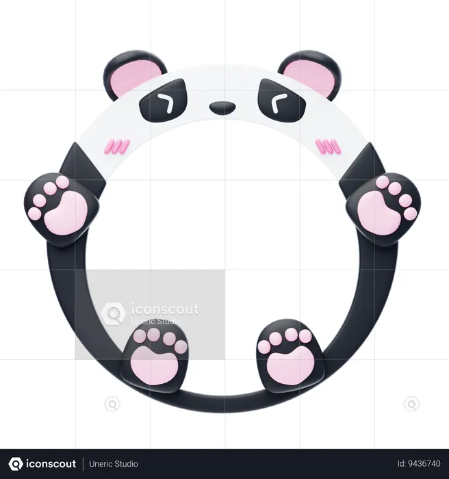 Panda Shape Animal Frame  3D Icon