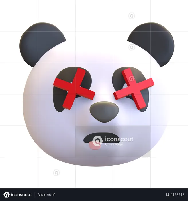 Panda sorprendido Emoji 3D Emoji