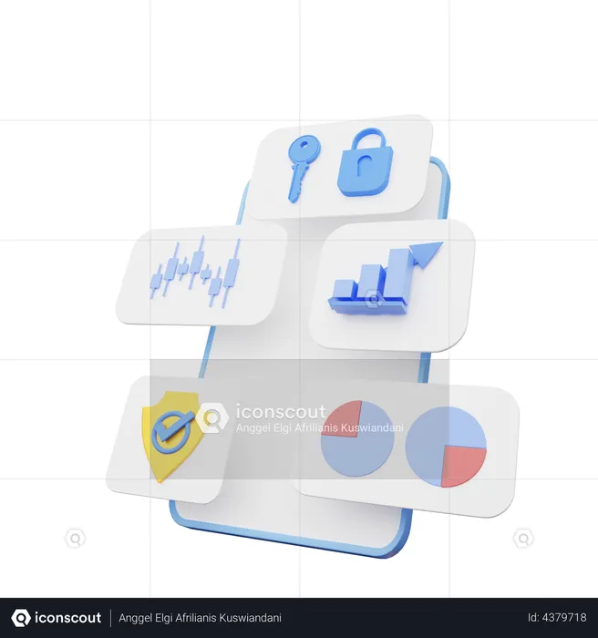 Panel de seguridad  3D Illustration