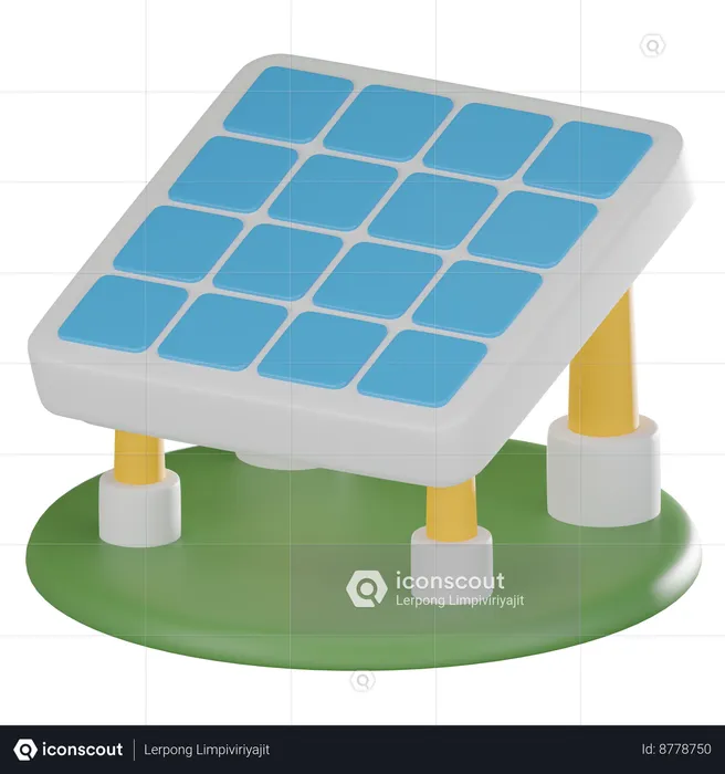 Panel solar  3D Icon