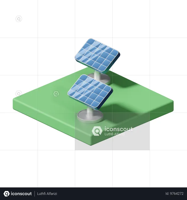 Panel solar  3D Icon