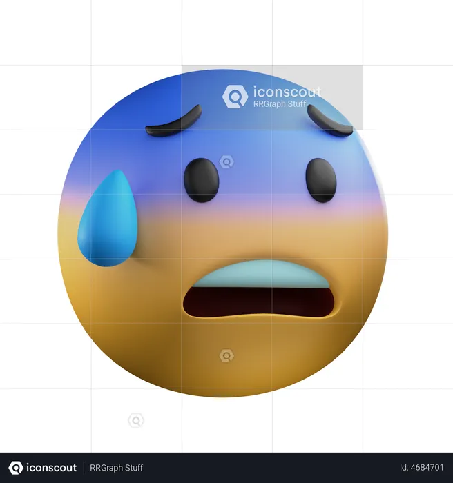 Panic Emoji 3D Emoji