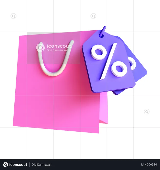 Sac de courses  3D Illustration