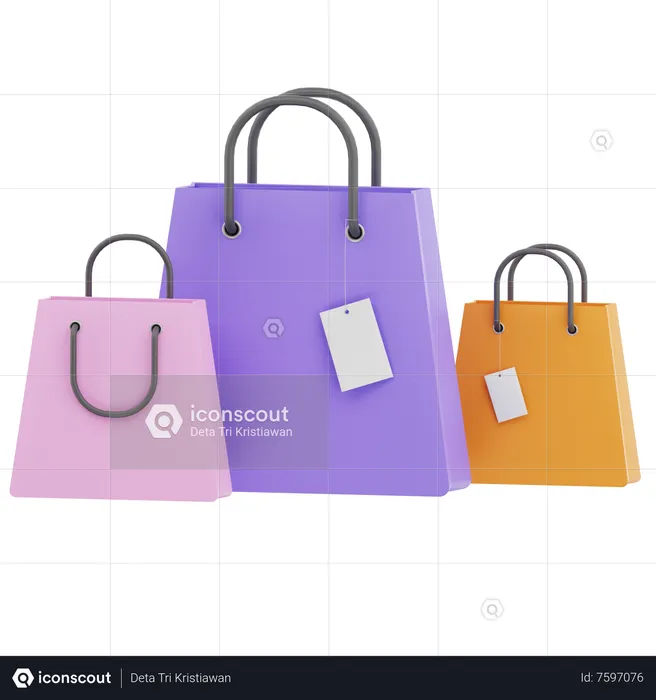 Sac de courses  3D Icon