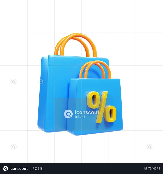 Sac de courses  3D Icon