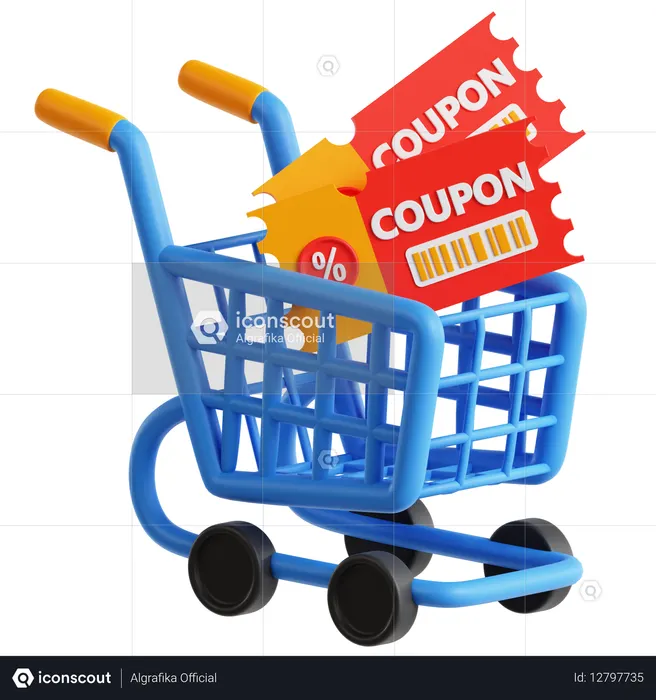 Panier avec panneau de réduction  3D Icon