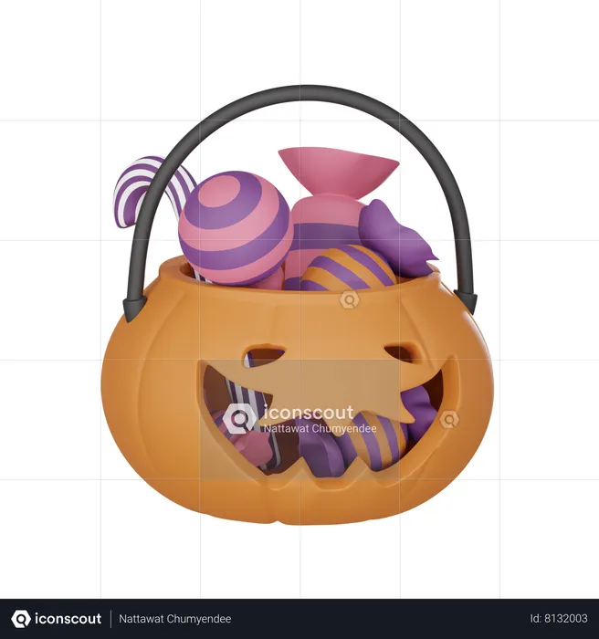 Panier de bonbons  3D Icon
