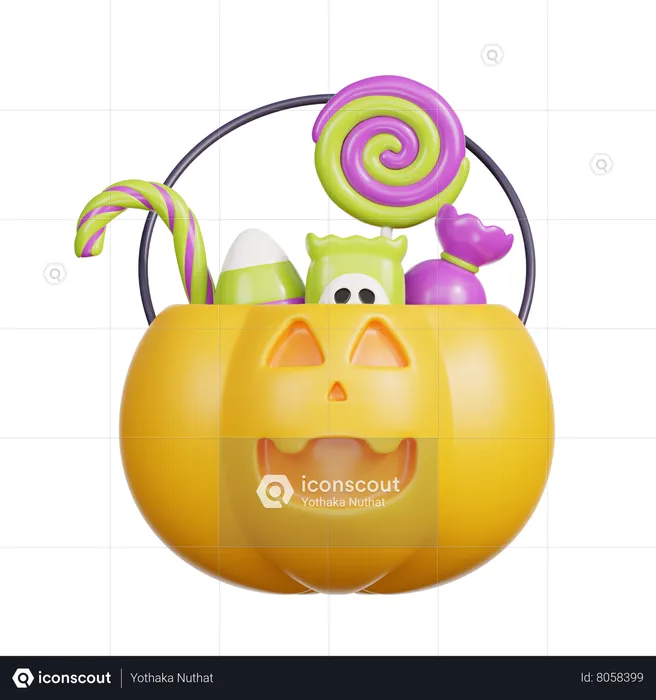 Panier d'Halloween  3D Icon