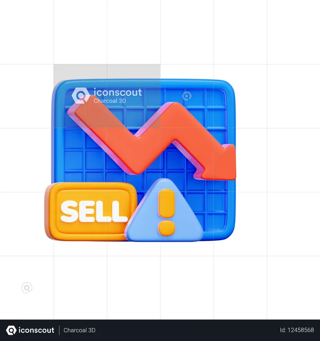 Panikverkäufe  3D Icon