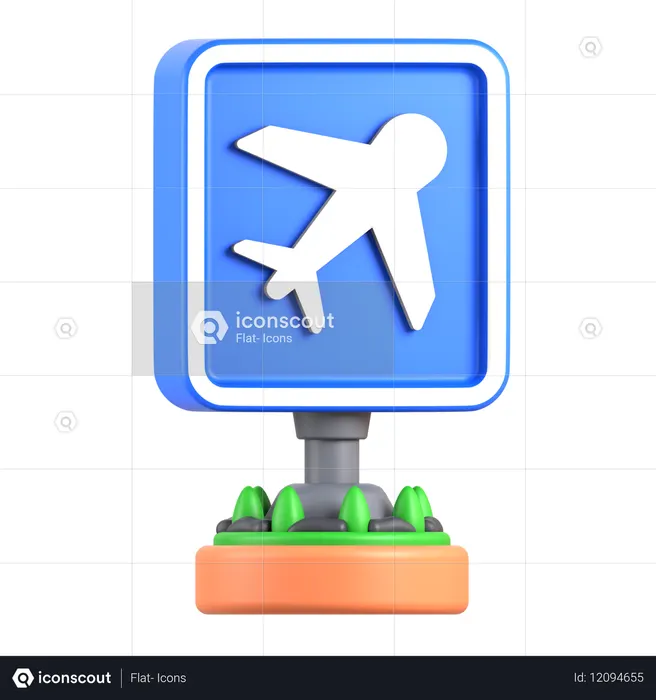Signe de l'aéroport  3D Icon