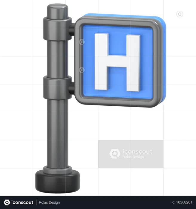 Signe de l'hôpital  3D Icon