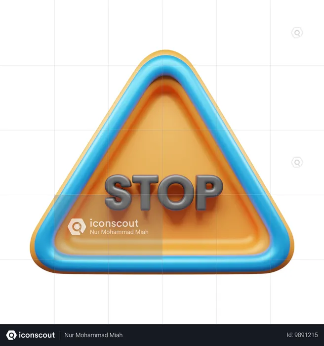 Panneau stop  3D Icon