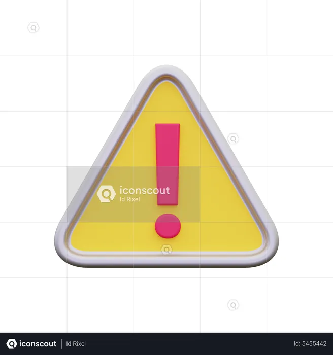 Panneau d'avertissement  3D Icon
