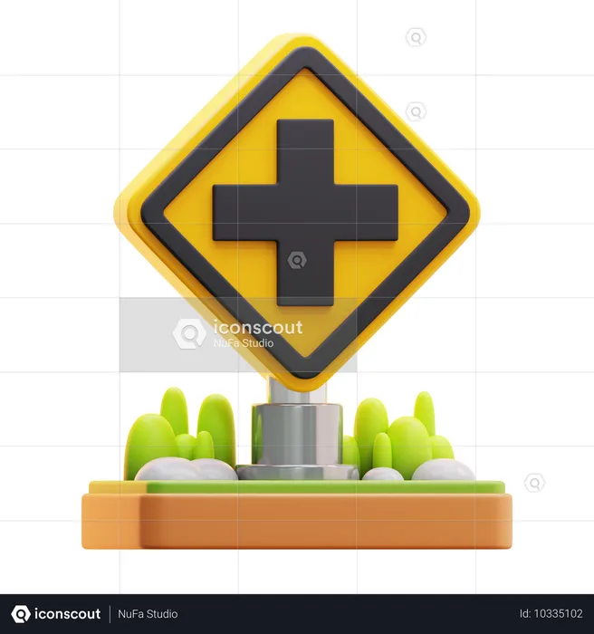 Panneau de signalisation routière  3D Icon