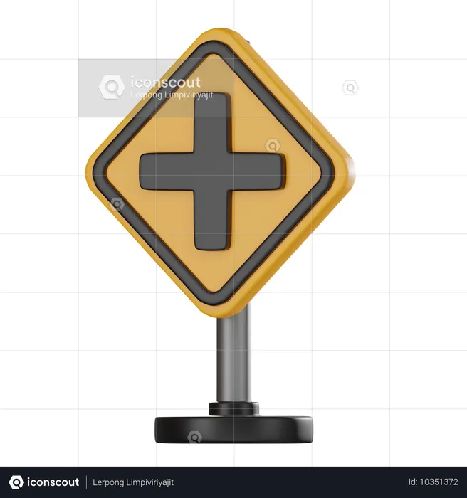 Panneau de signalisation routière  3D Icon