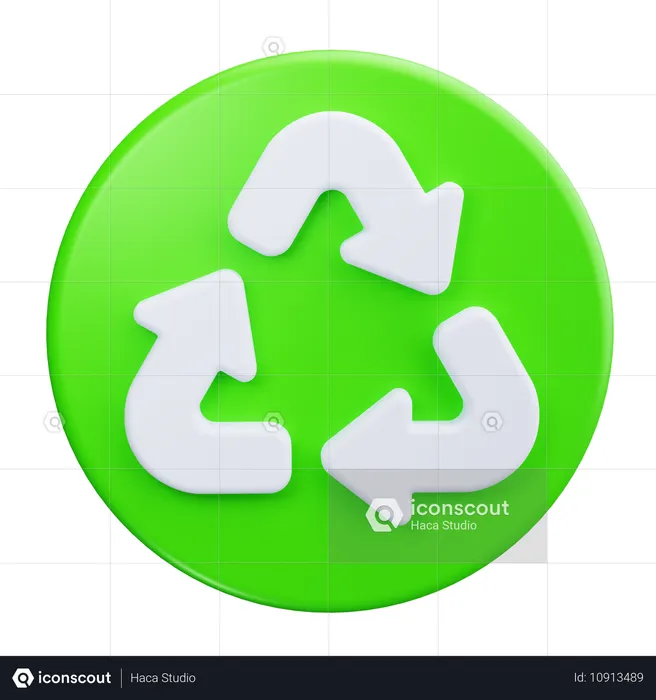 Signe de recyclage  3D Icon