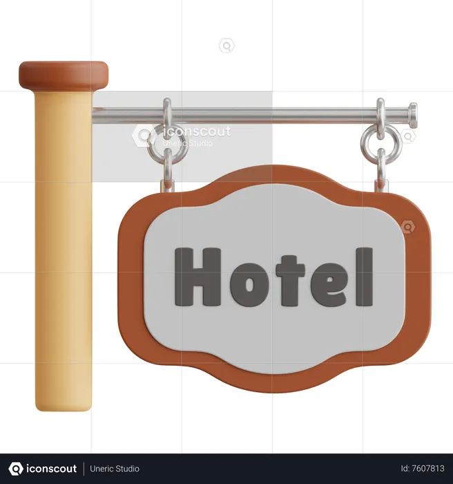 Signe de l'hôtel  3D Icon