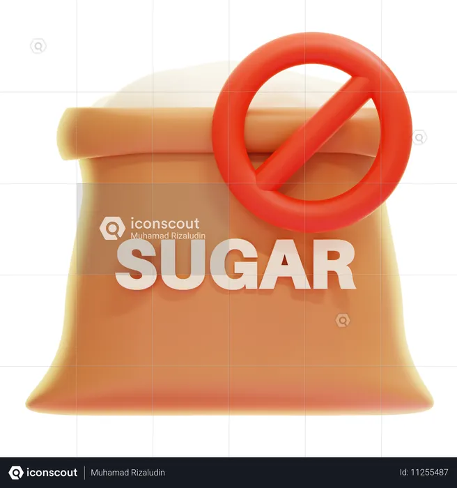 Panneau sans sucre  3D Icon