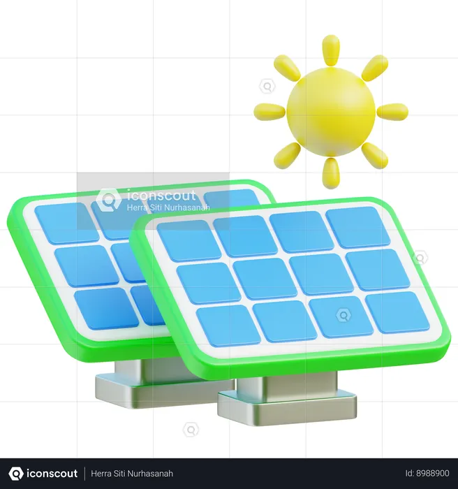 Panneau solaire  3D Icon