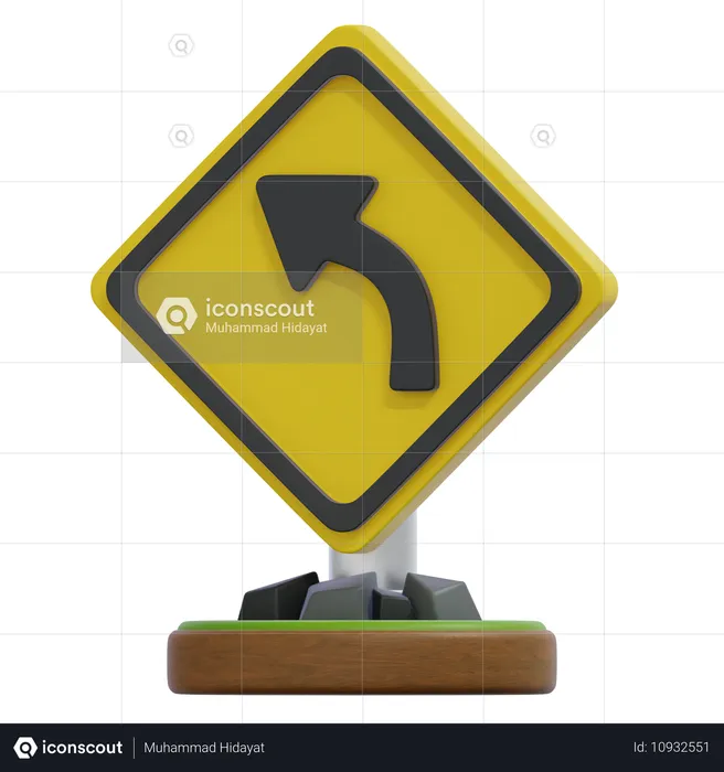 Tourner à gauche  3D Icon