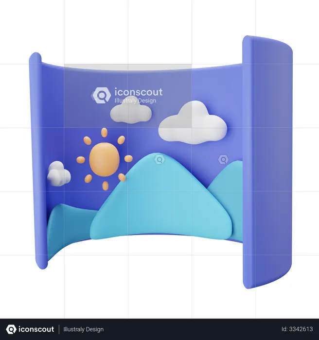 Panorama Image  3D Icon