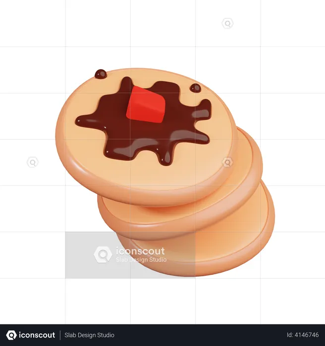 Panqueca  3D Icon