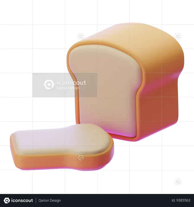 Pão  3D Icon