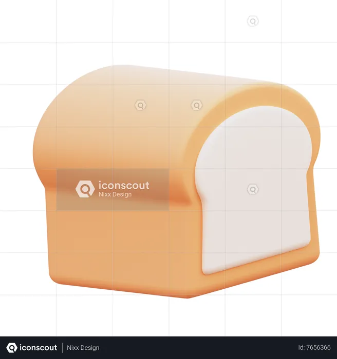 Pão  3D Icon