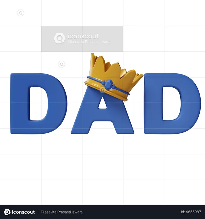 Couronne de papa  3D Icon