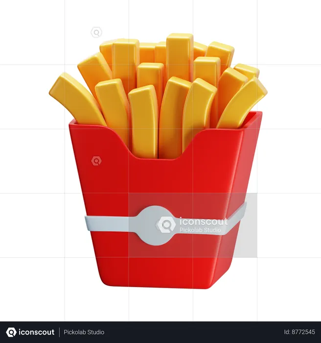 Papas fritas  3D Icon