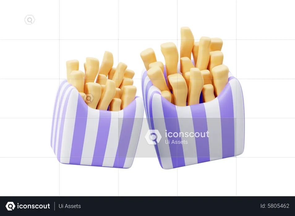 Papas fritas  3D Icon