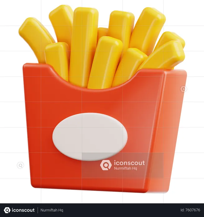 Papas fritas  3D Icon