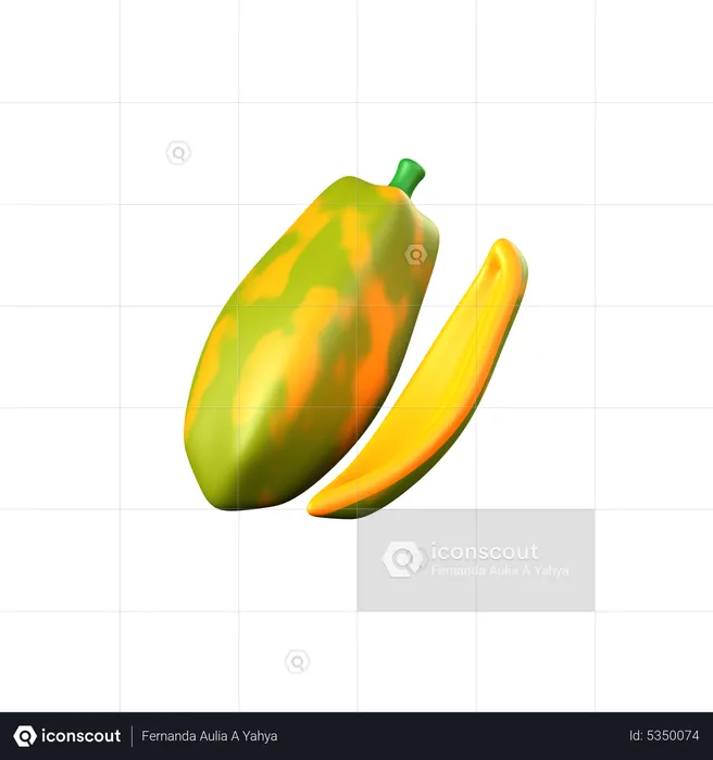 Papaya  3D Icon